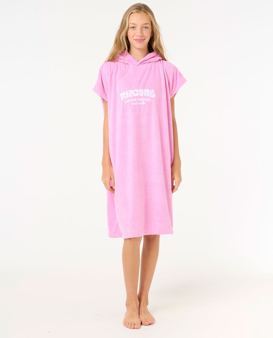 classic surf hooded towel-meninas 8-14 anos