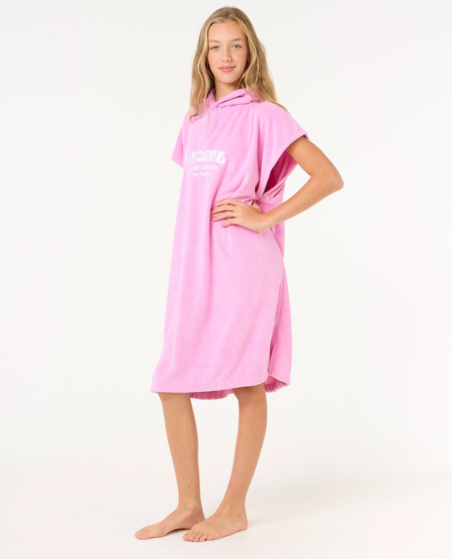 classic surf hooded towel-meninas 8-14 anos