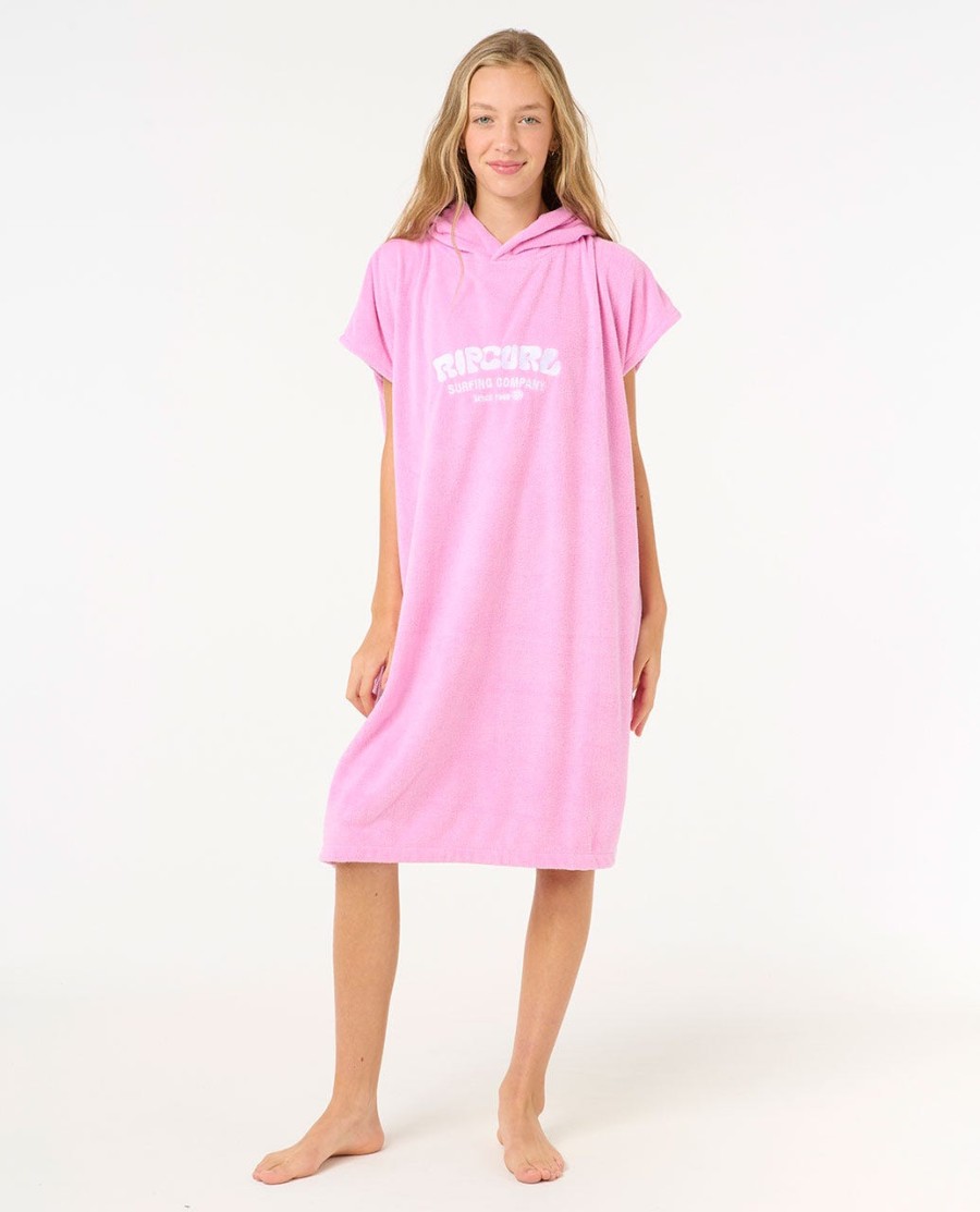 classic surf hooded towel-meninas 8-14 anos