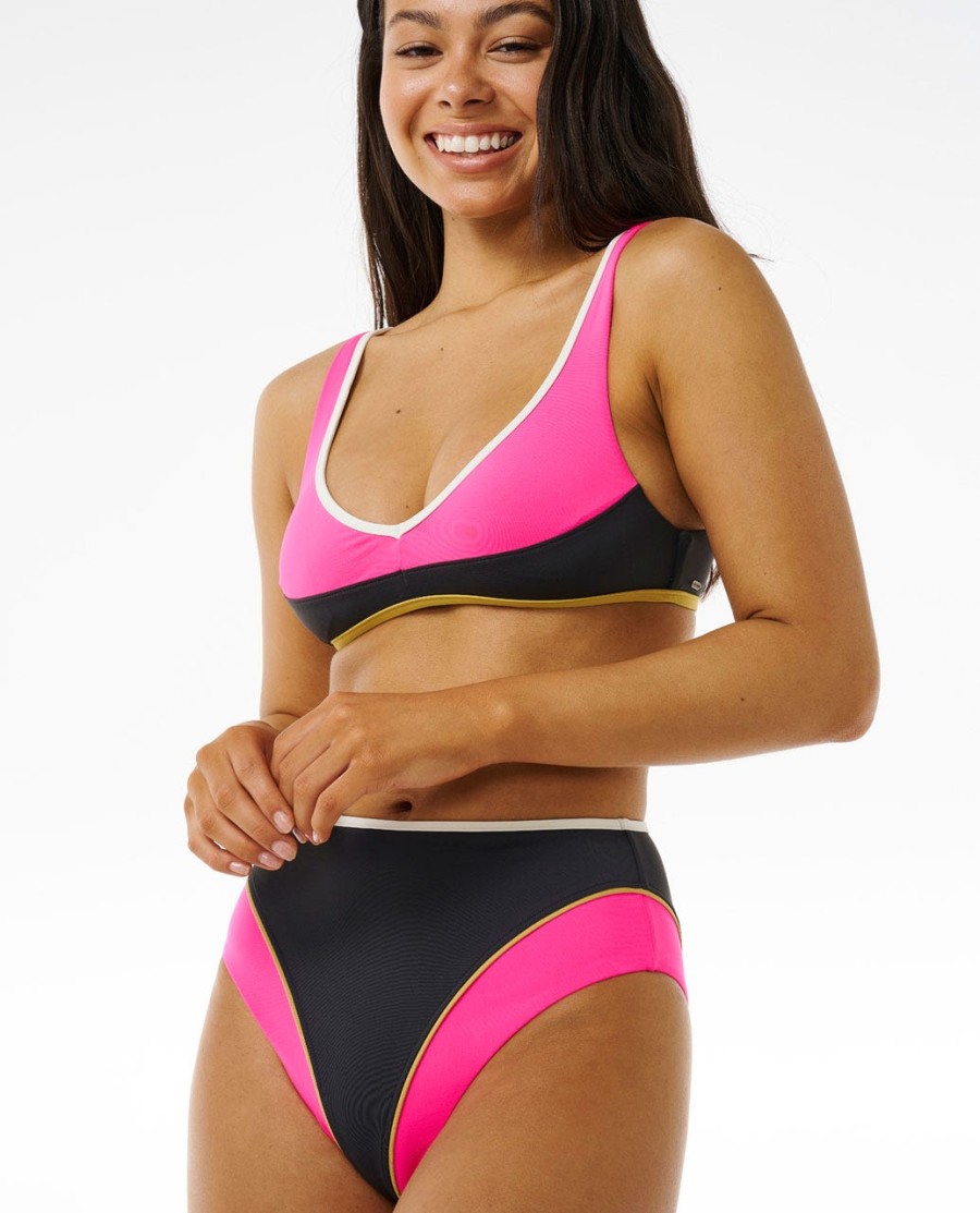 hibiscus calor splice cobertura completa bikini bottom
