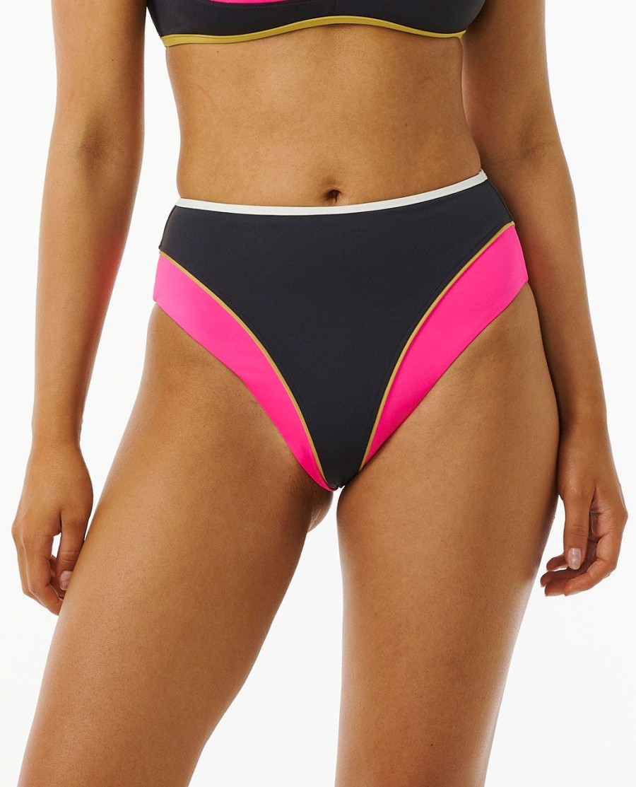 hibiscus calor splice cobertura completa bikini bottom