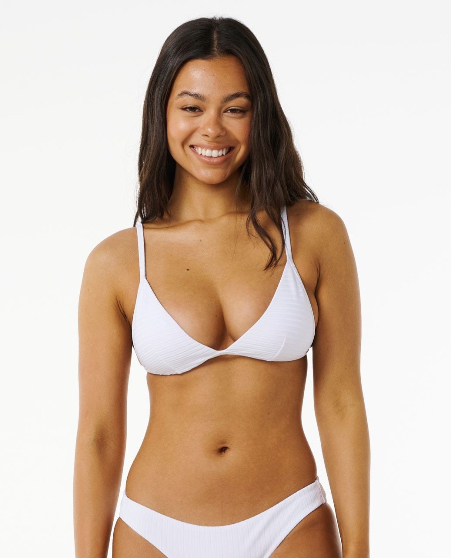 premium surf fixo triângulo bikini top