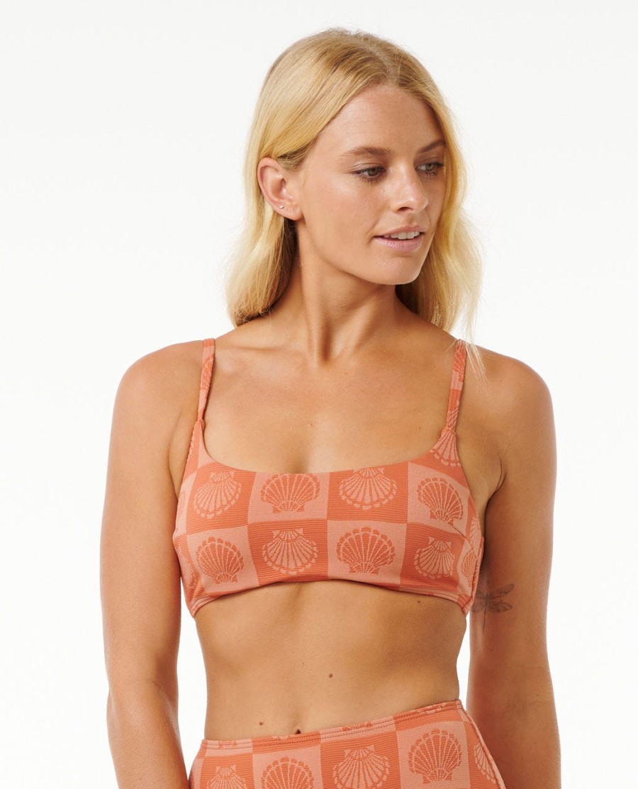 soleil shell d-dd crop top de biquíni
