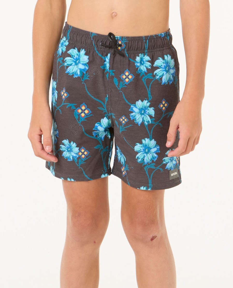 surf revival floral volley boardshorts-rapaz 8-16 anos