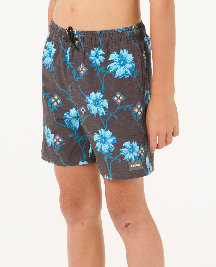 surf revival floral volley boardshorts-rapaz 8-16 anos