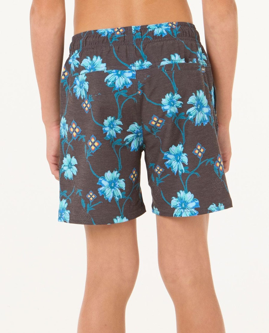 surf revival floral volley boardshorts-rapaz 8-16 anos