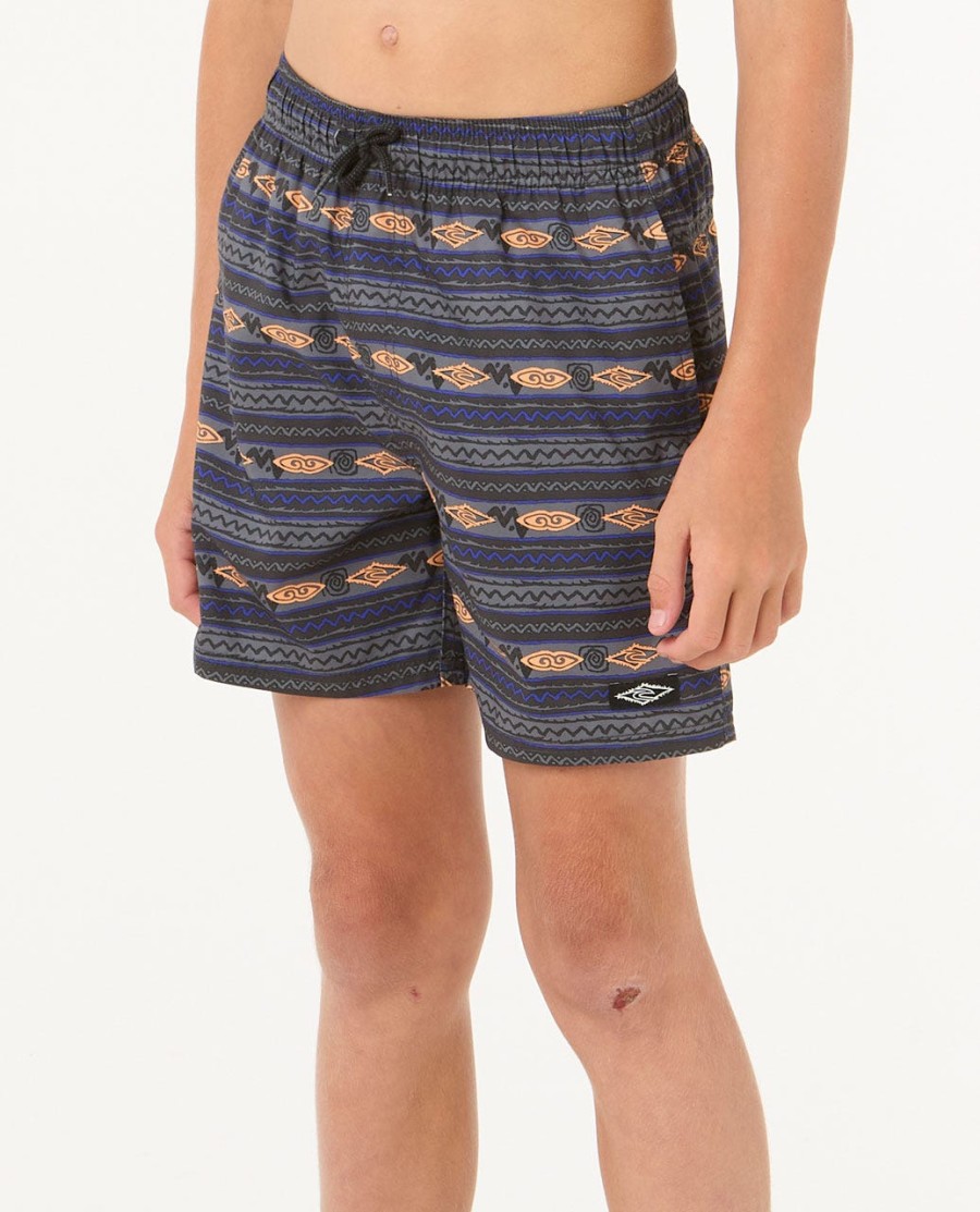 boardshorts raw energy stripe volley-rapaz 8-16 anos