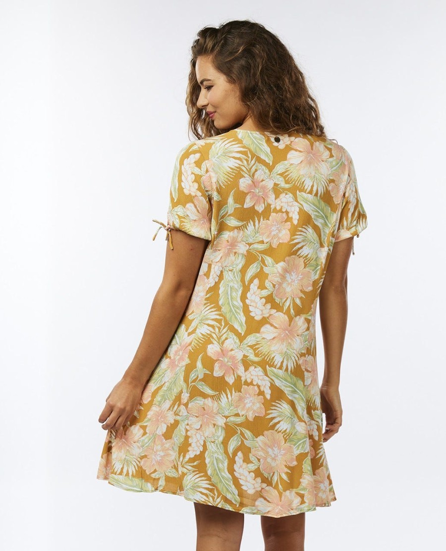 sempre verão botão através do vestido