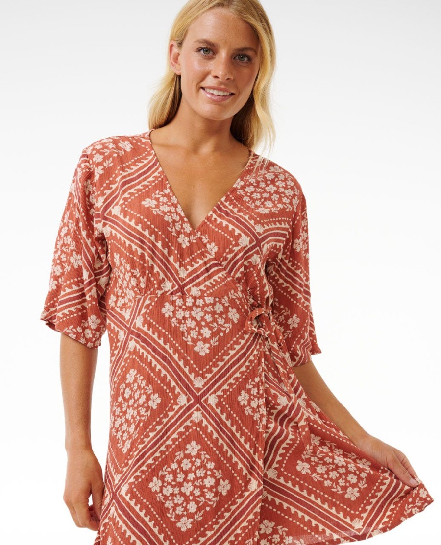 mini vestido envoltório soleil