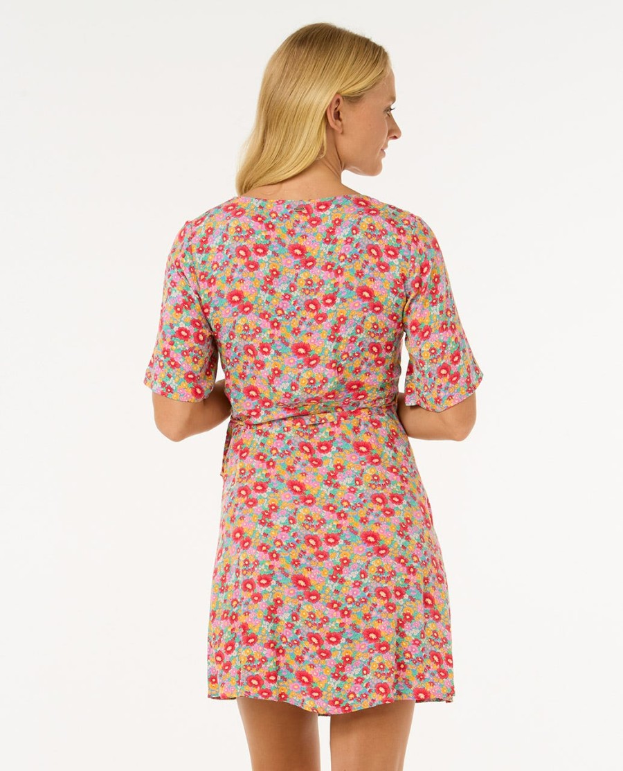 vestido envoltório las dalias ditsy