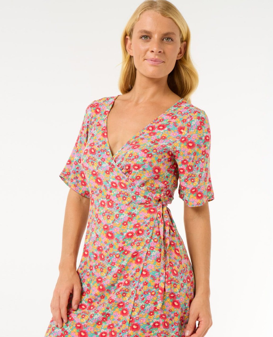 vestido envoltório las dalias ditsy