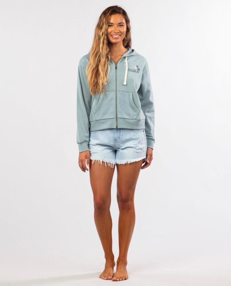 diamond bay desso zip através fleece hood