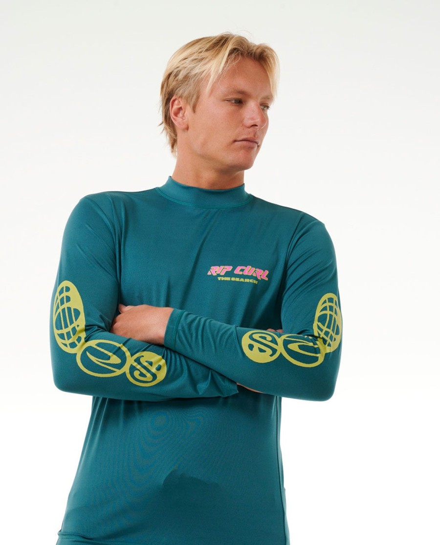 quest lockup uv manga comprida rash vest