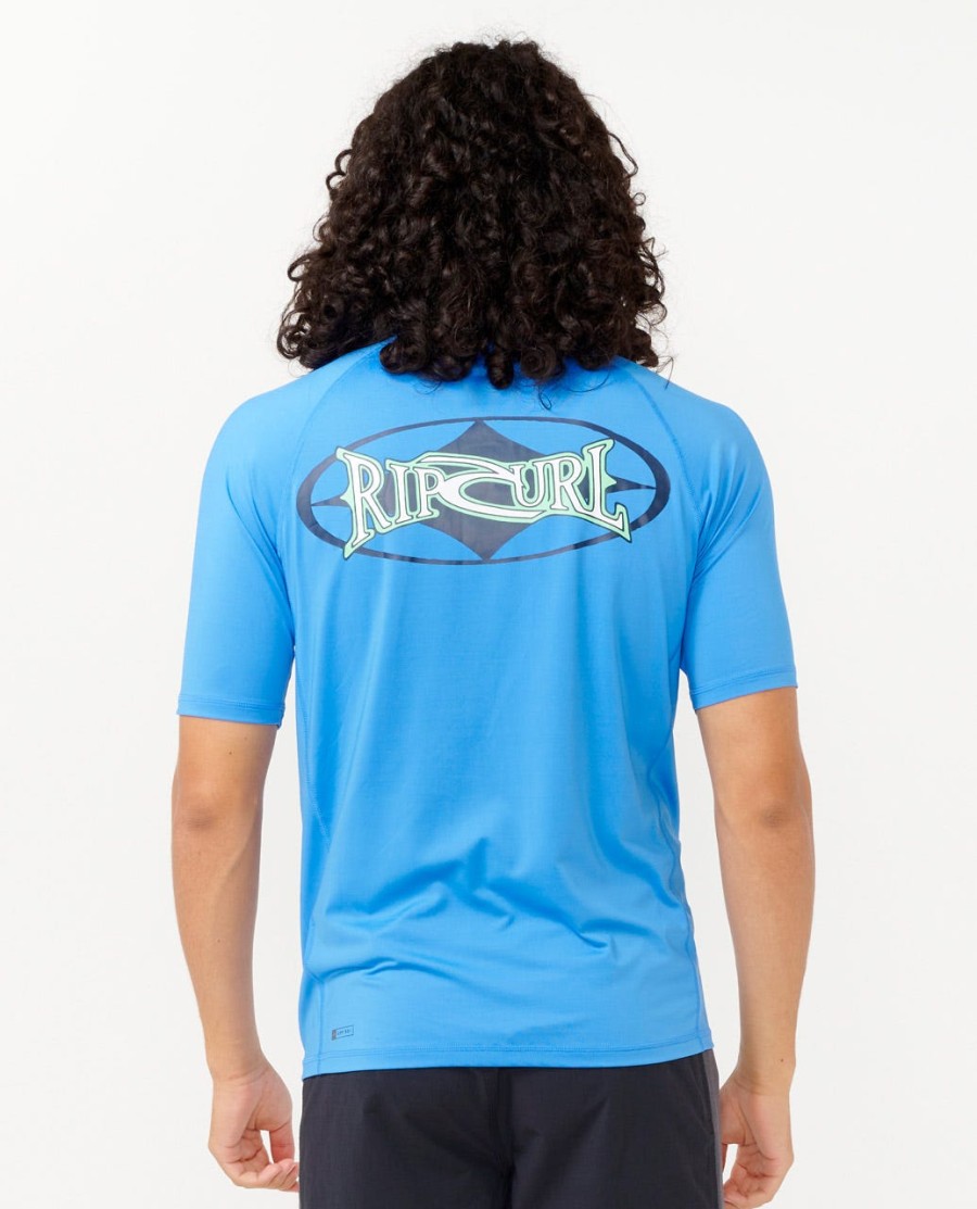 heritage oval upf manga curta rash guard