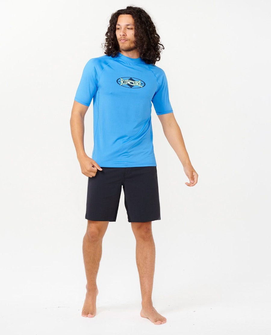 heritage oval upf manga curta rash guard