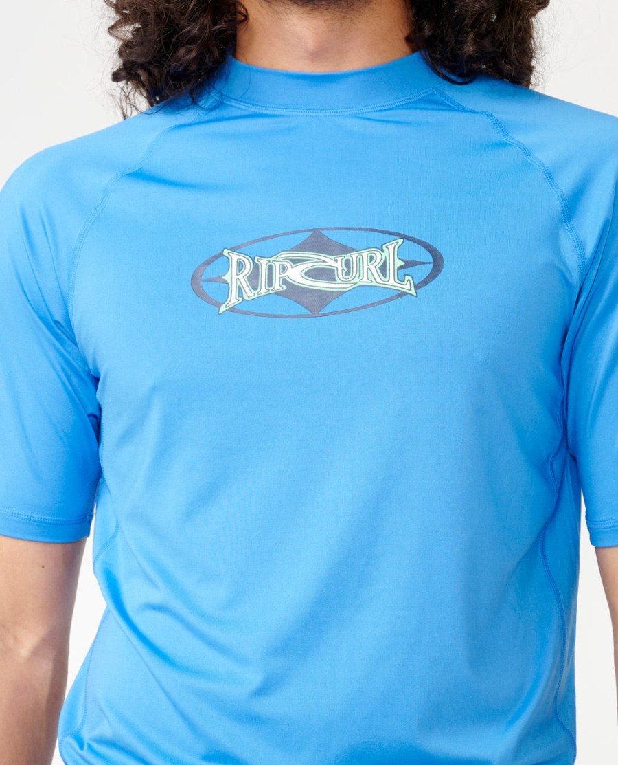 heritage oval upf manga curta rash guard