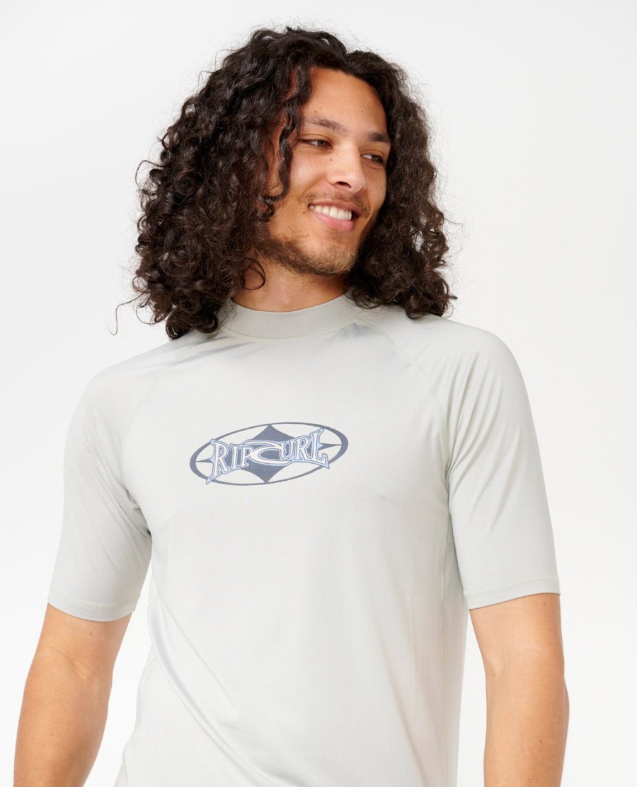 heritage oval upf manga curta rash guard