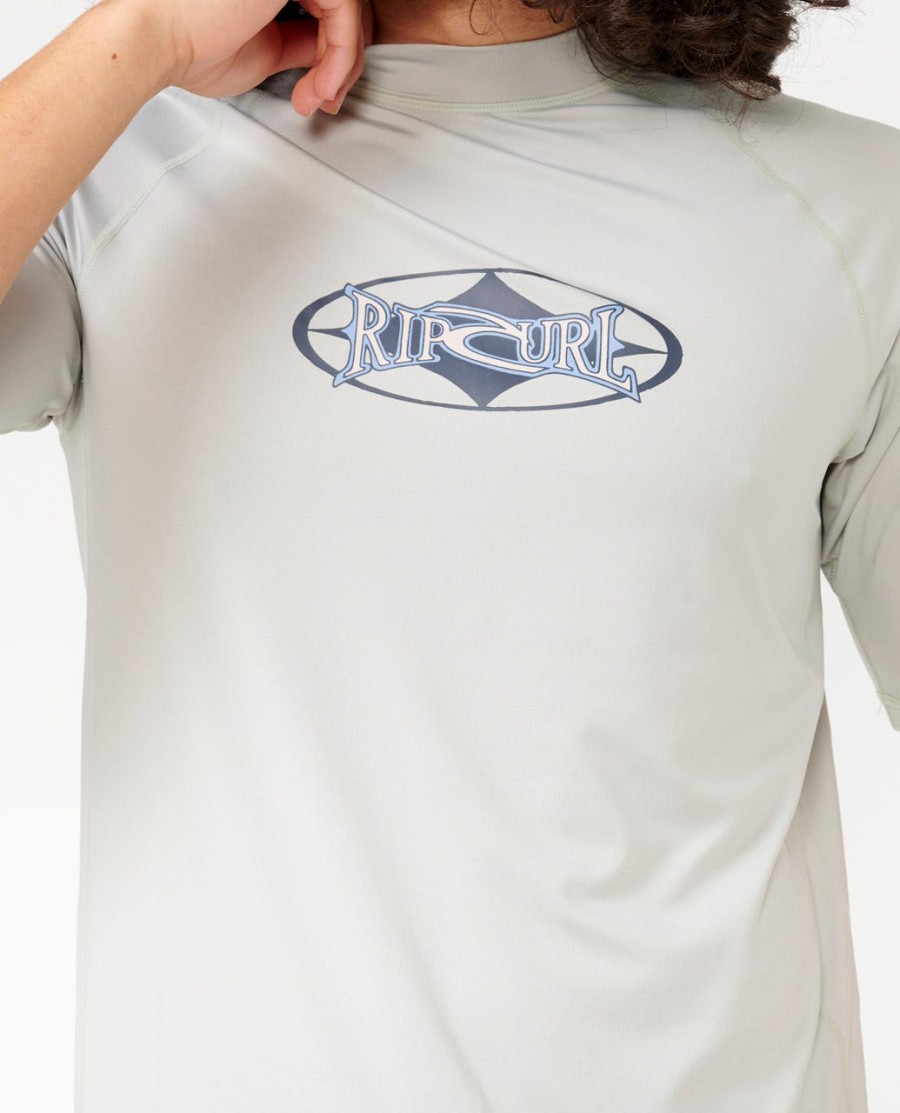 heritage oval upf manga curta rash guard
