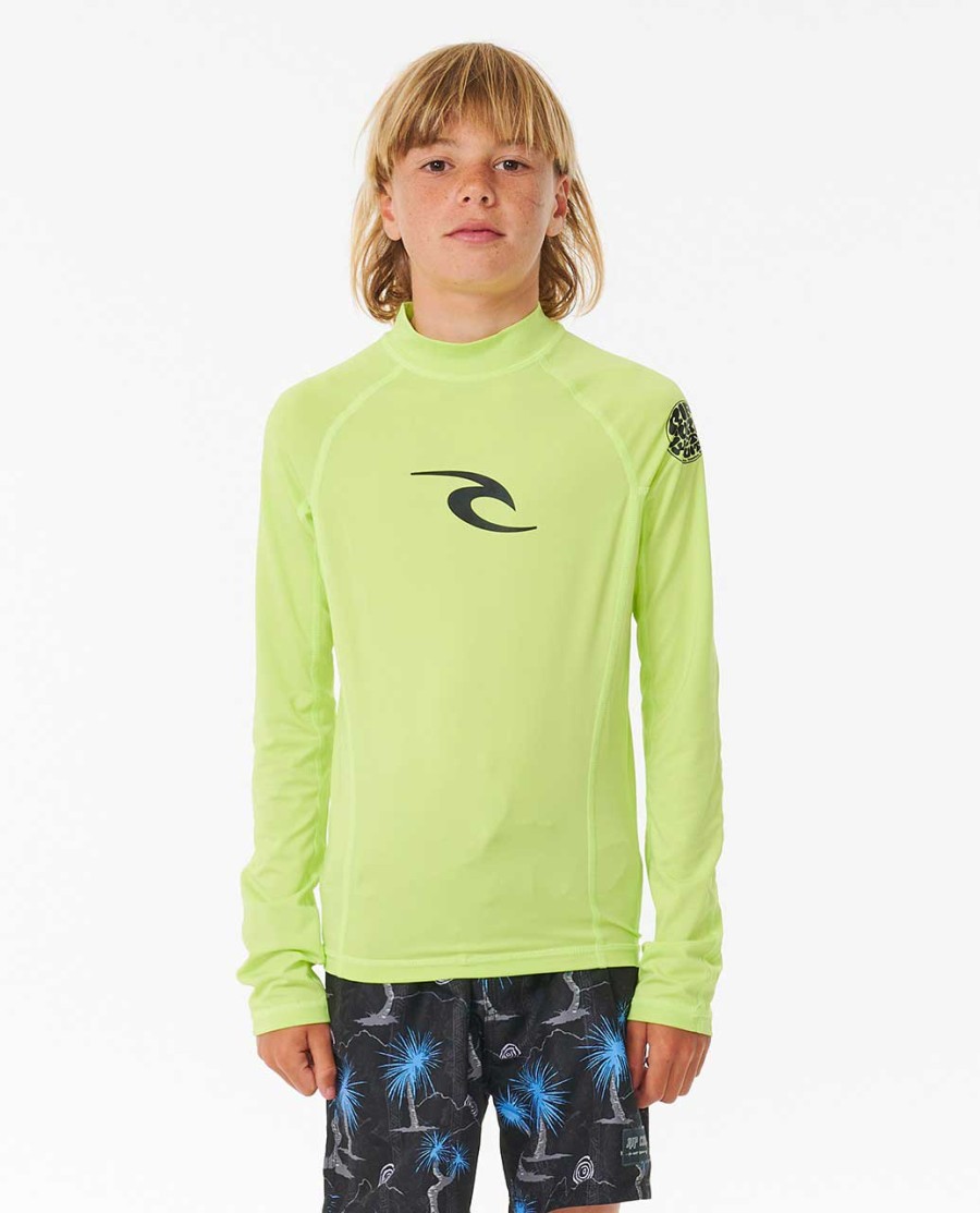 brand wave uv rash guard manga comprida-rapaz 8-16 anos