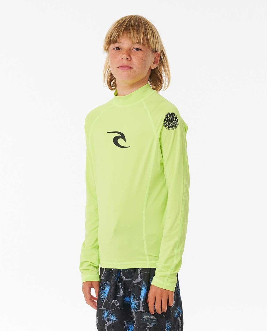 brand wave uv rash guard manga comprida-rapaz 8-16 anos