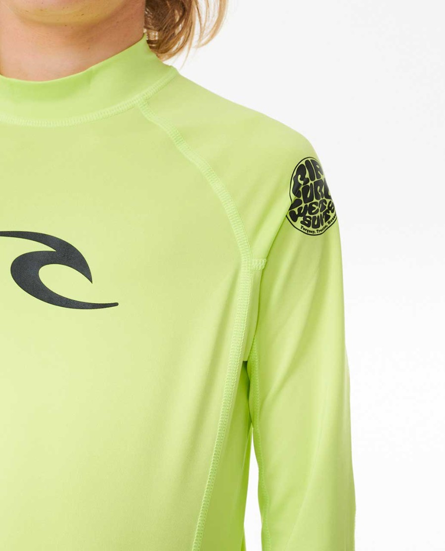 brand wave uv rash guard manga comprida-rapaz 8-16 anos