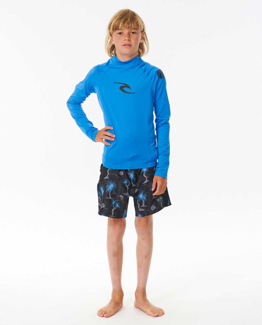 brand wave uv rash guard manga comprida-rapaz 8-16 anos