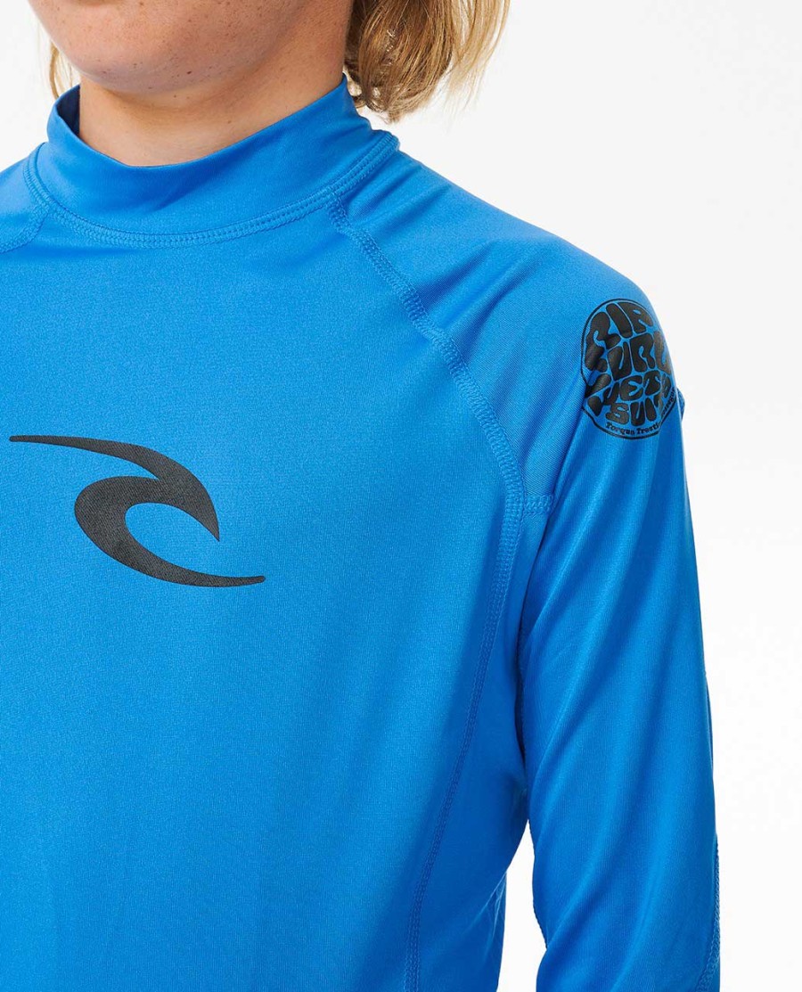 brand wave uv rash guard manga comprida-rapaz 8-16 anos
