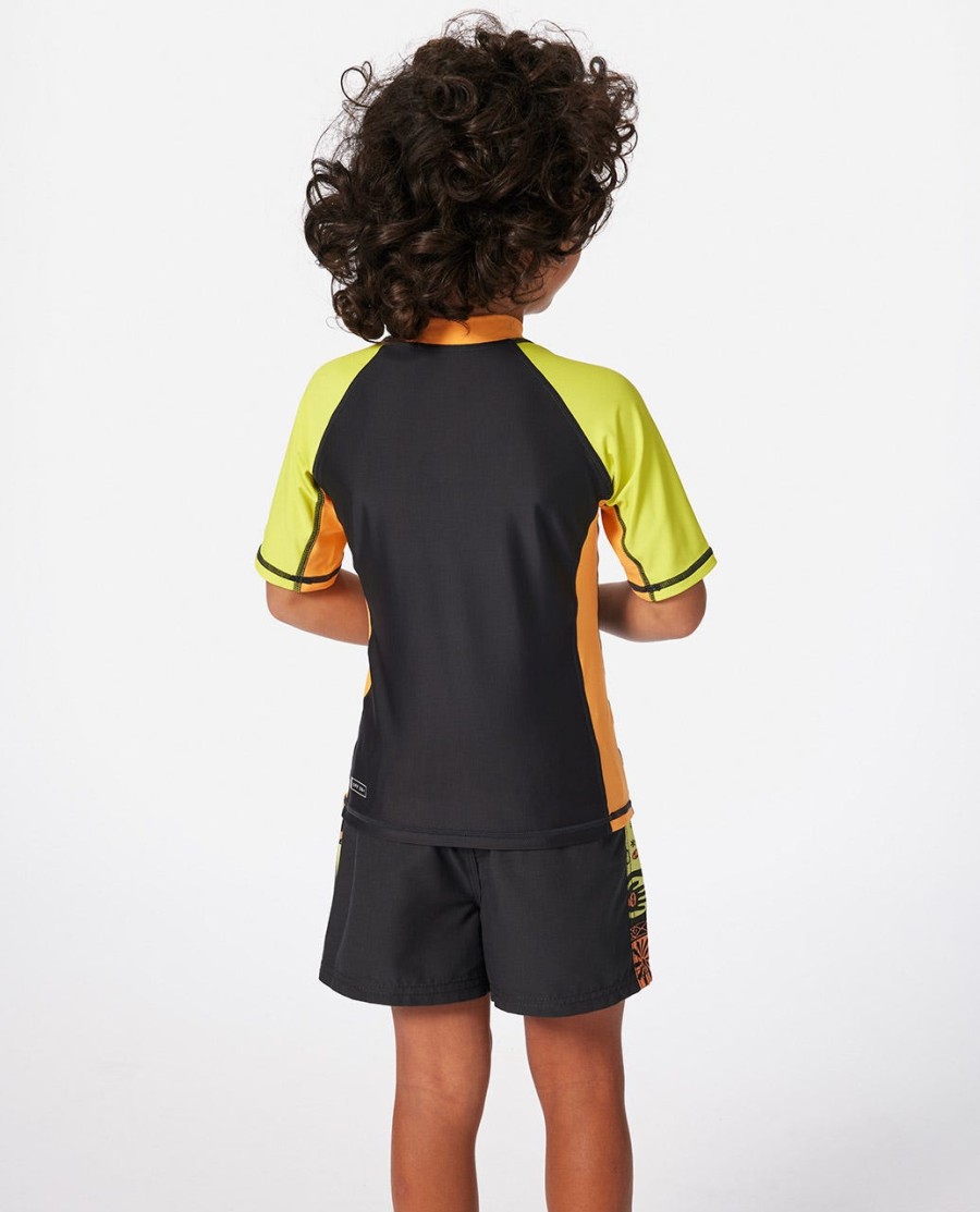 grom energy upf manga curta sun protection rash vest-rapaz 2-8 anos