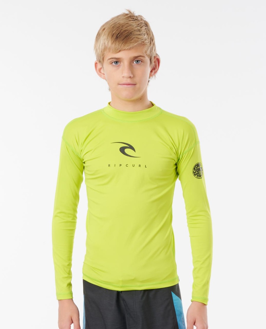 crianças corpo manga comprida upf tee rash guard-meninos 8-16