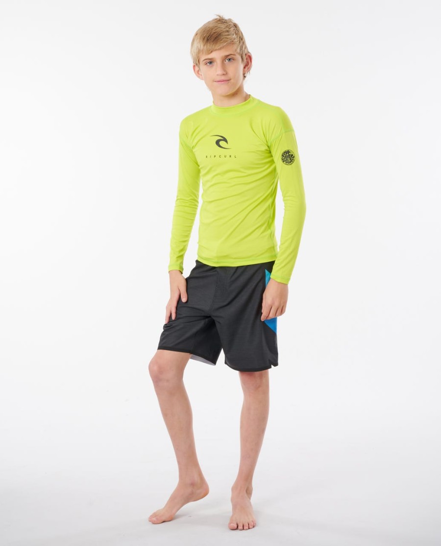 crianças corpo manga comprida upf tee rash guard-meninos 8-16