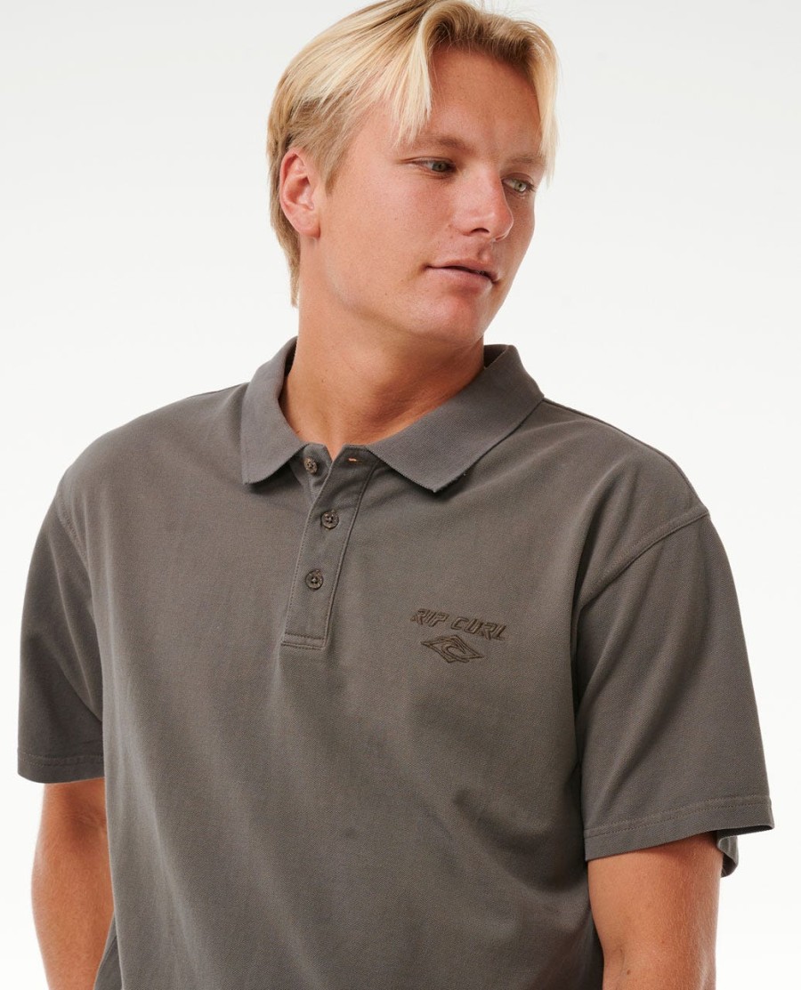 fade out embroid camisa polo