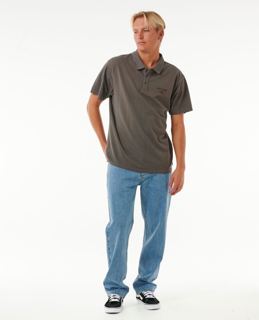fade out embroid camisa polo