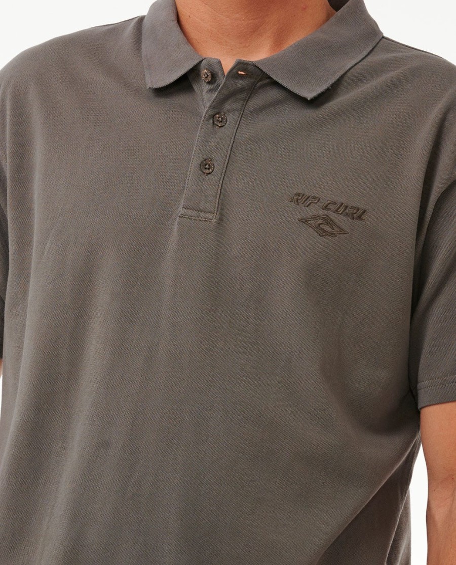 fade out embroid camisa polo