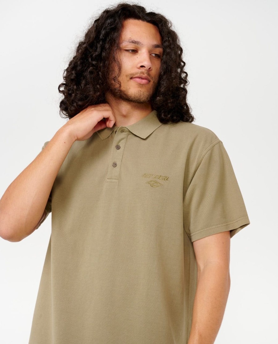 fade out embroid camisa polo