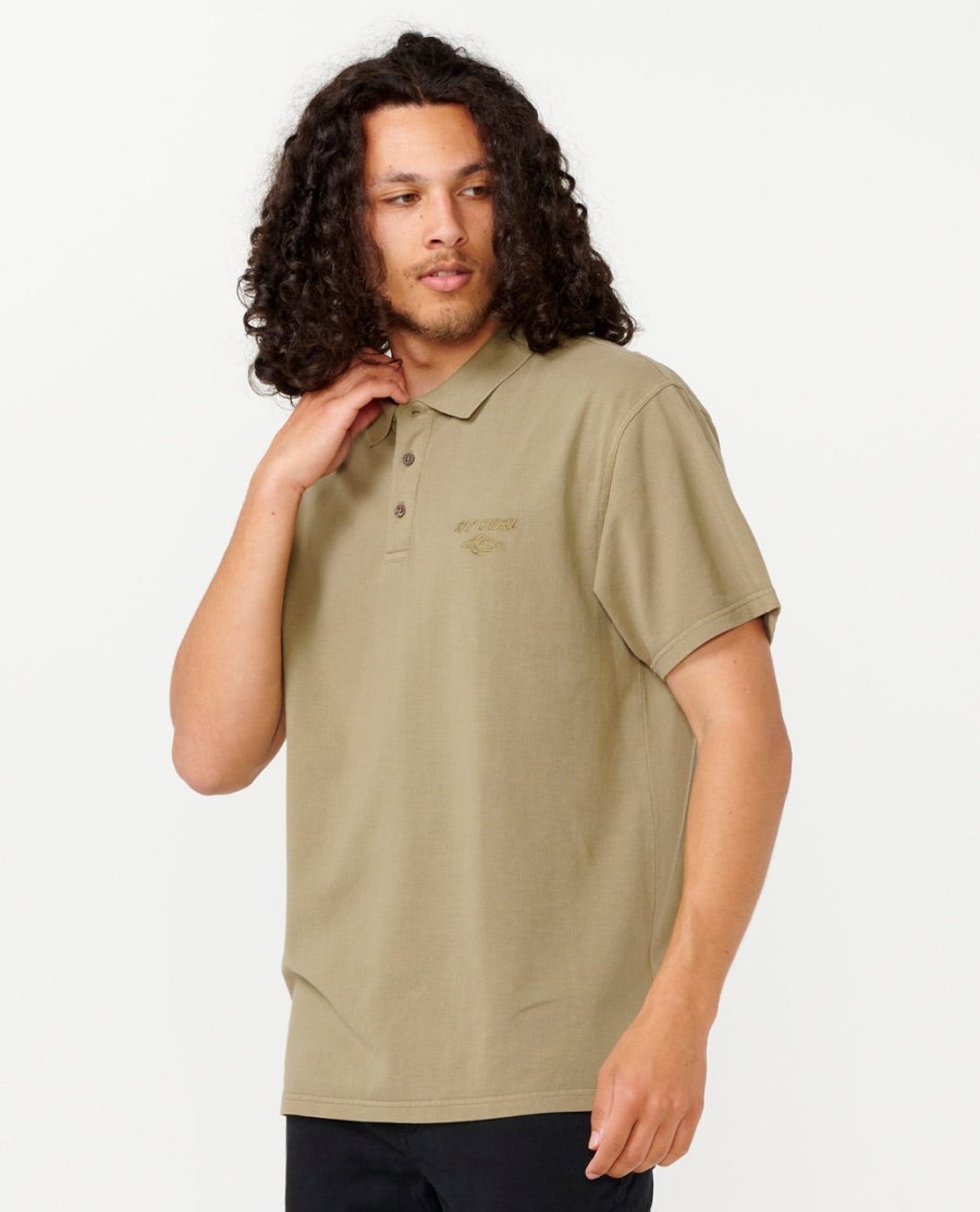 fade out embroid camisa polo