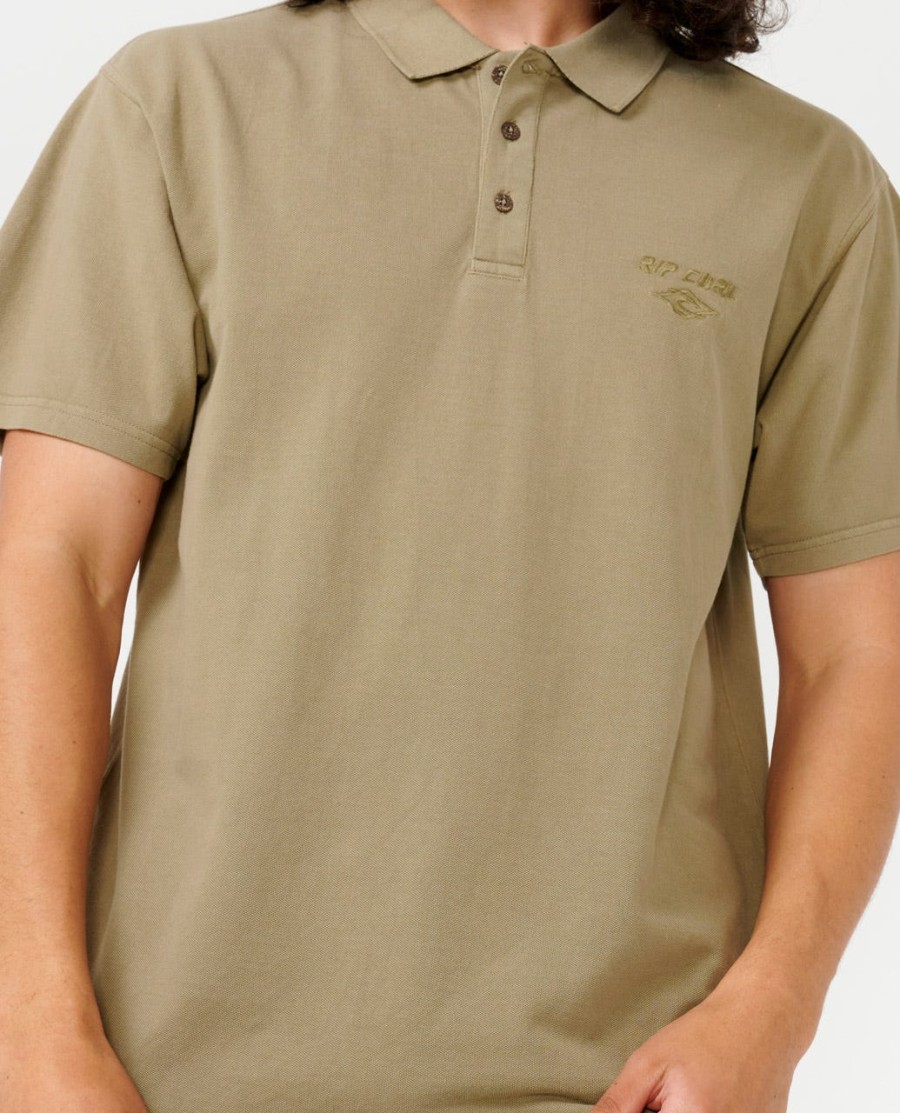 fade out embroid camisa polo