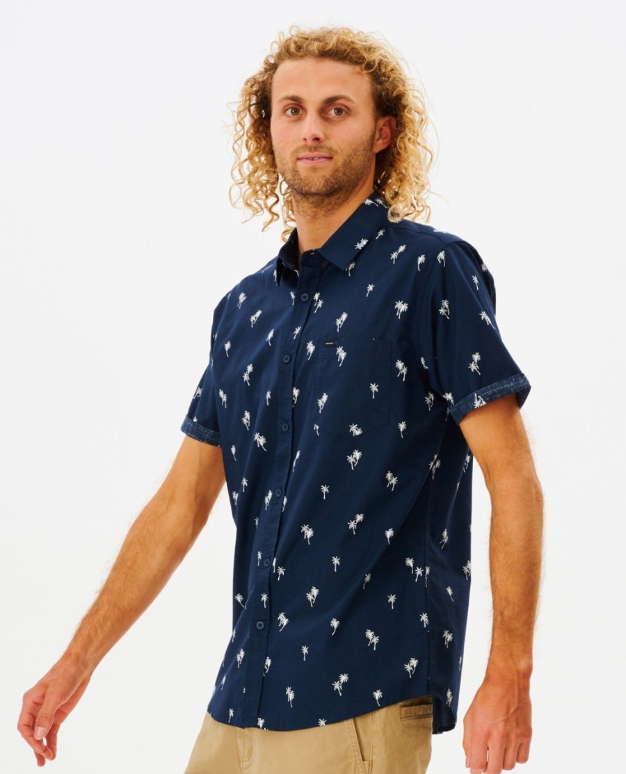 camisa manga curta paradise palms