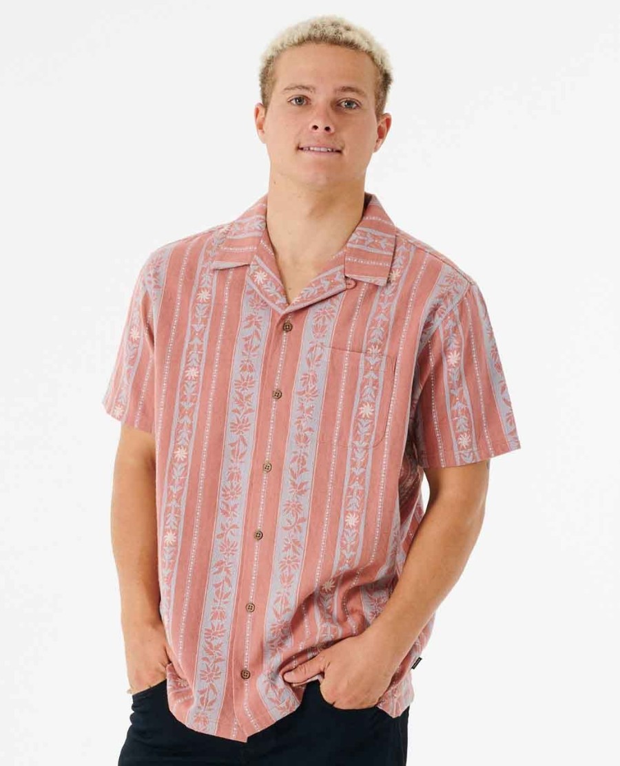 topanga vert stripe camisa manga curta