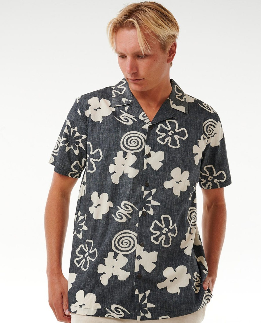 Água salgada cultura manga curta camisa
