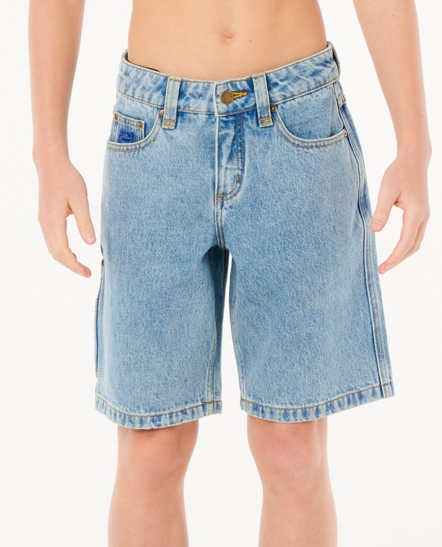 hyped up 20 quot walkshort denim-crianças 8-16 anos