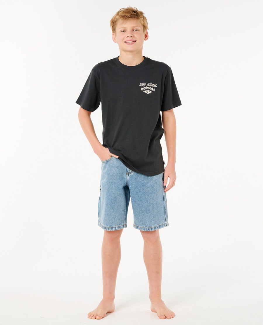 hyped up 20 quot walkshort denim-crianças 8-16 anos
