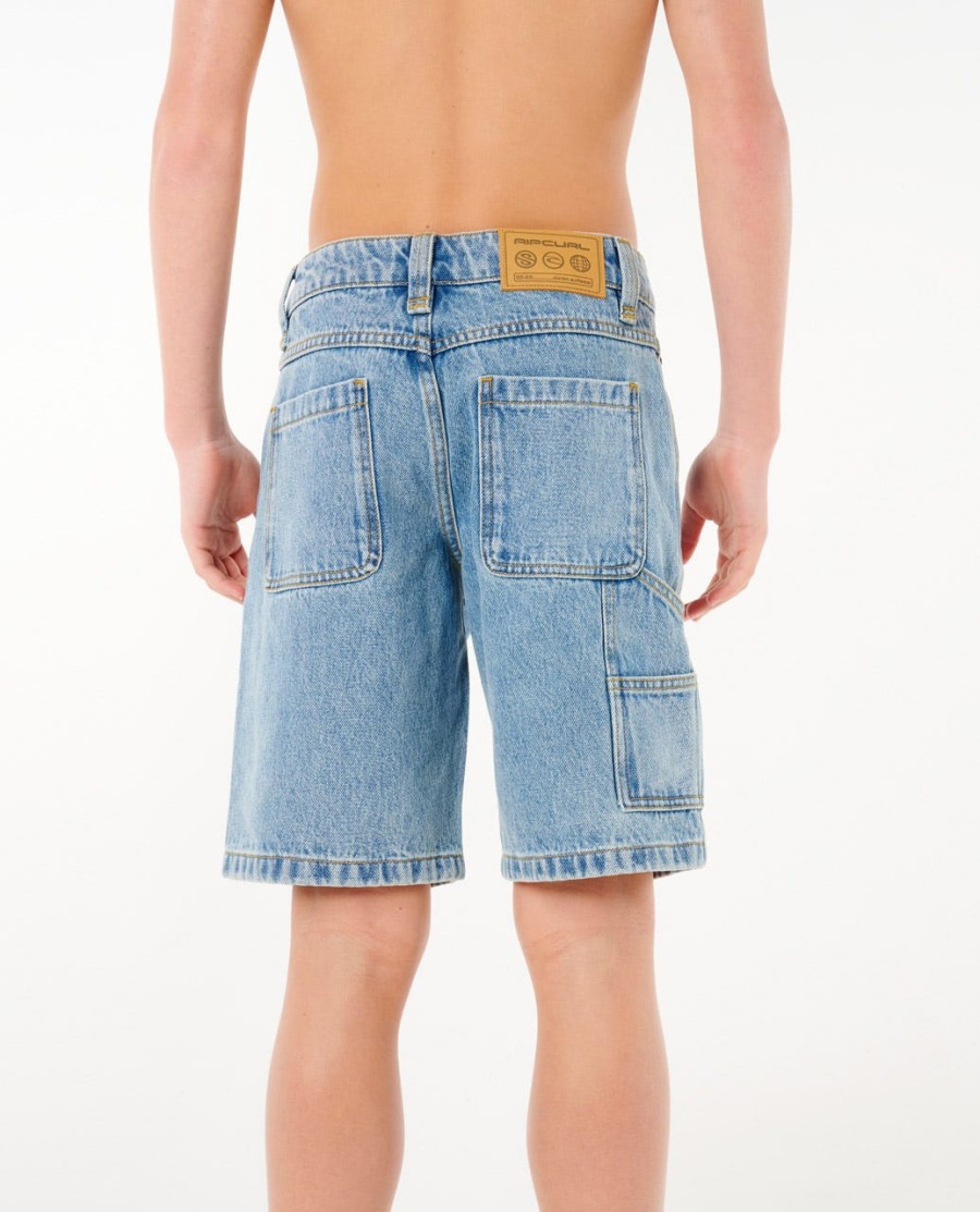 hyped up 20 quot walkshort denim-crianças 8-16 anos