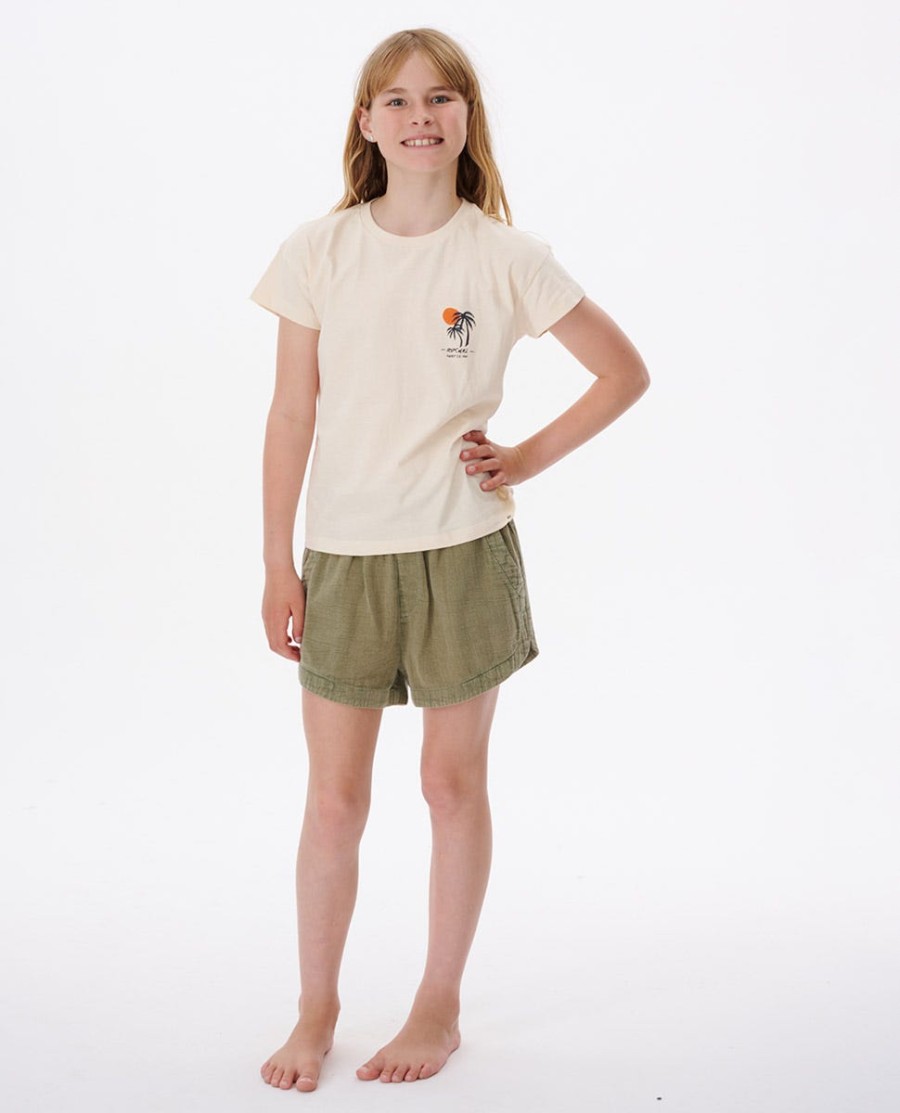 surf clássico 3 quot short-meninas 8 - 14 anos