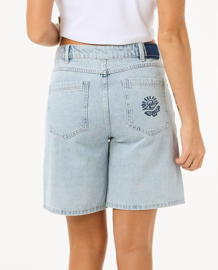 las dalias relaxado denim short