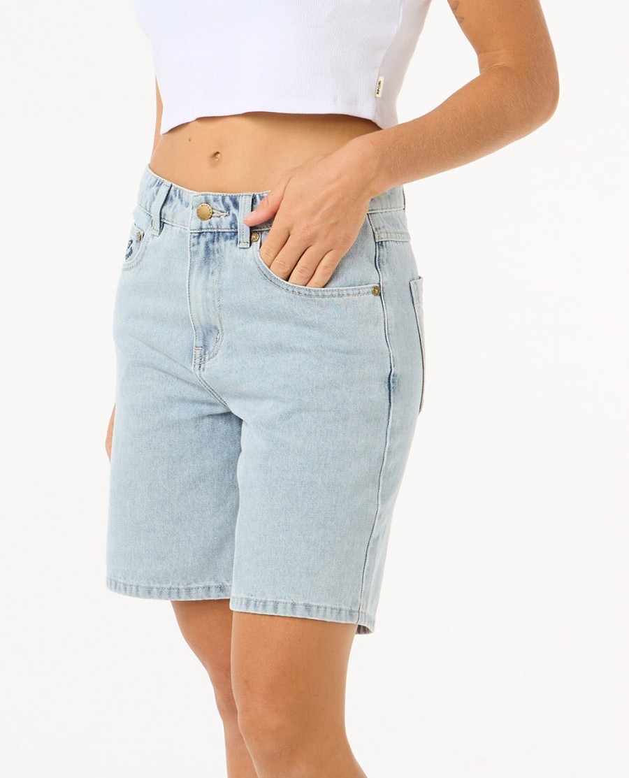 las dalias relaxado denim short