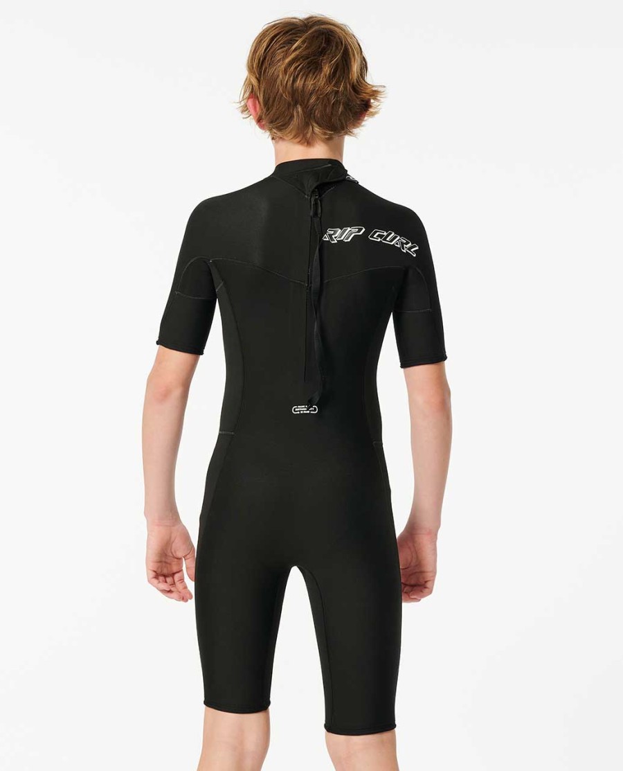 meninos amanhecer patrol manga curta 2mm back zip springsuit