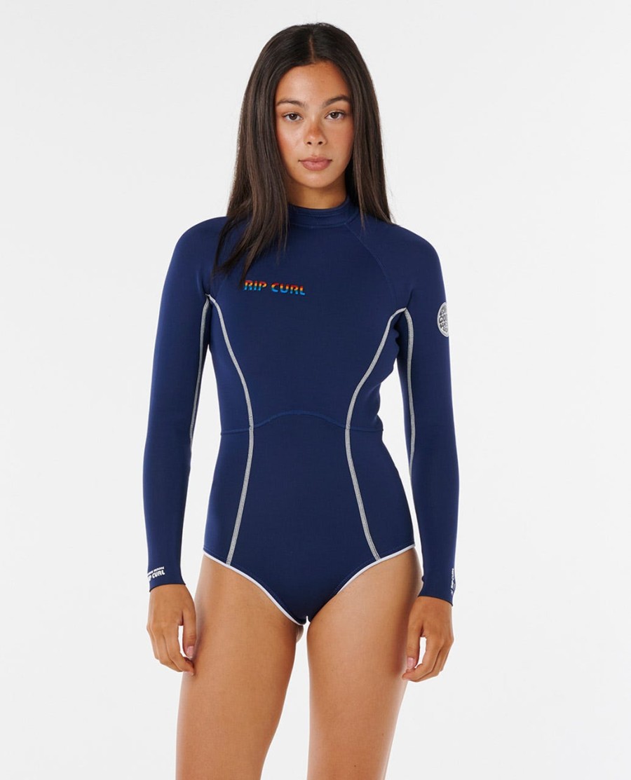 steph gilmore g-bomb 1.5mm manga longa zip traseira boa cobertura springsuit