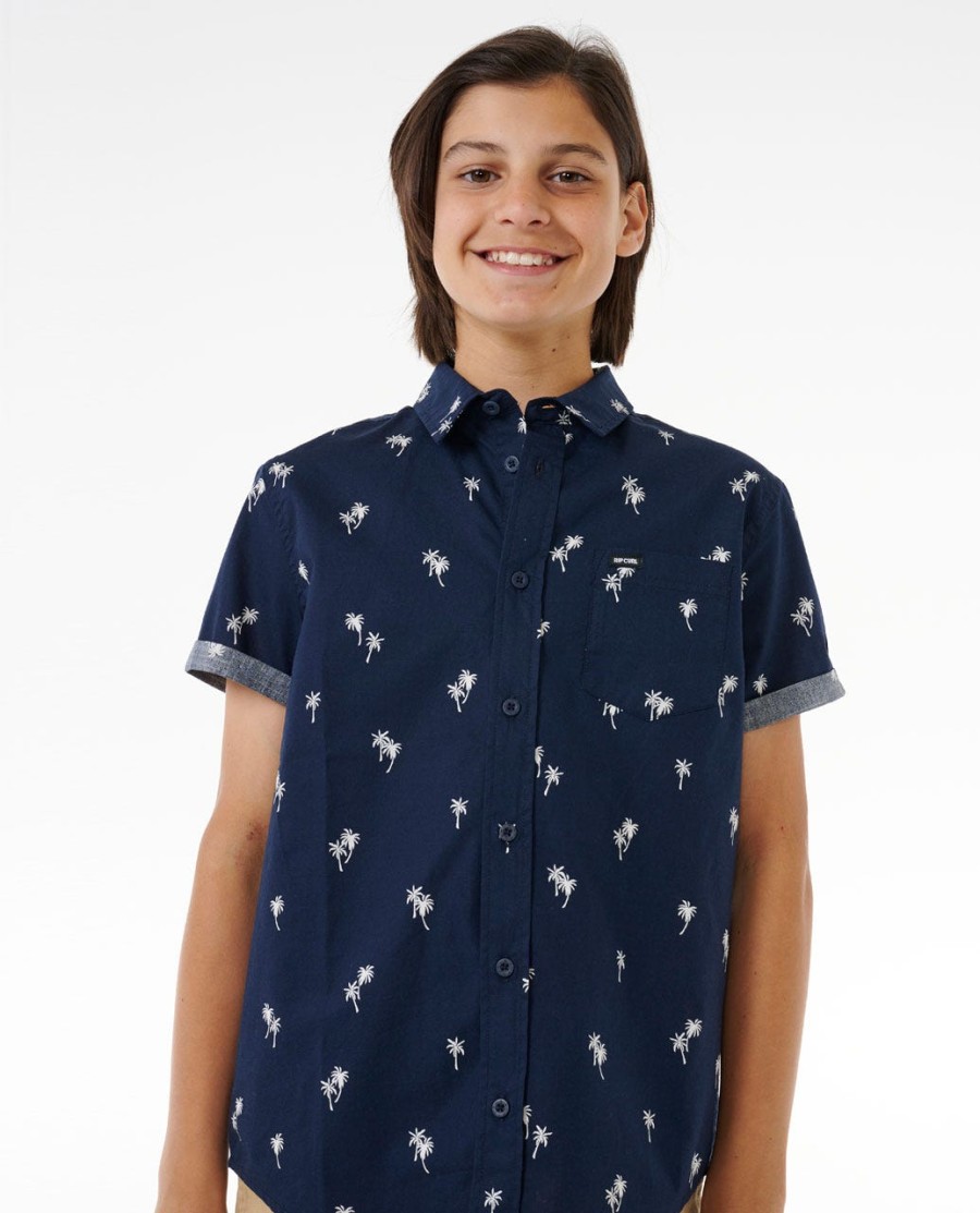 camisa paradise palms-rapaz 8-16 anos