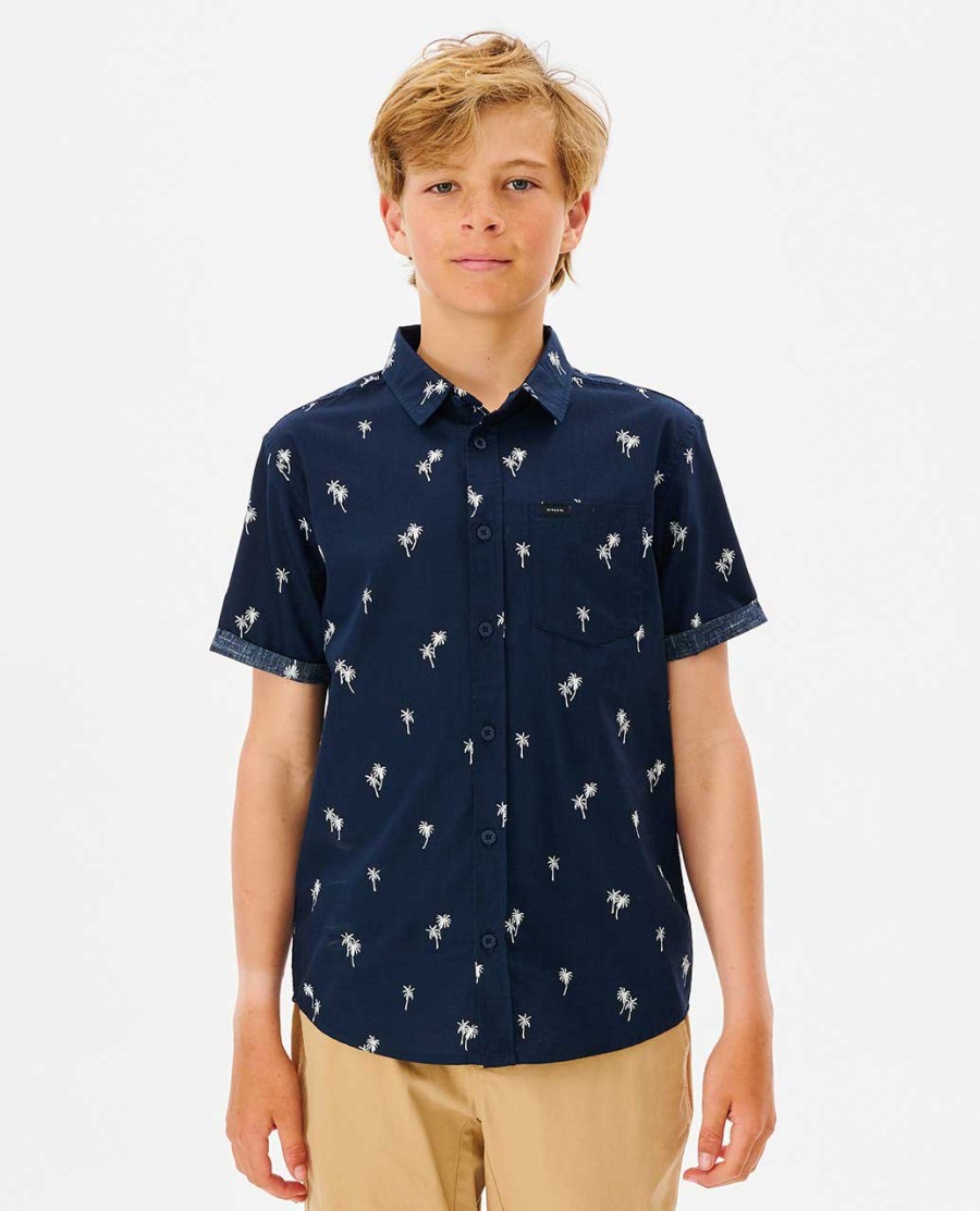 camisa paradise palms-rapaz 8-16 anos