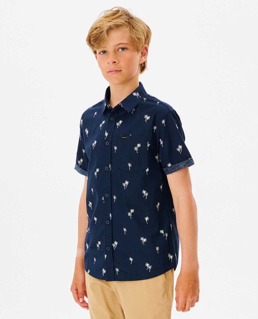 camisa paradise palms-rapaz 8-16 anos